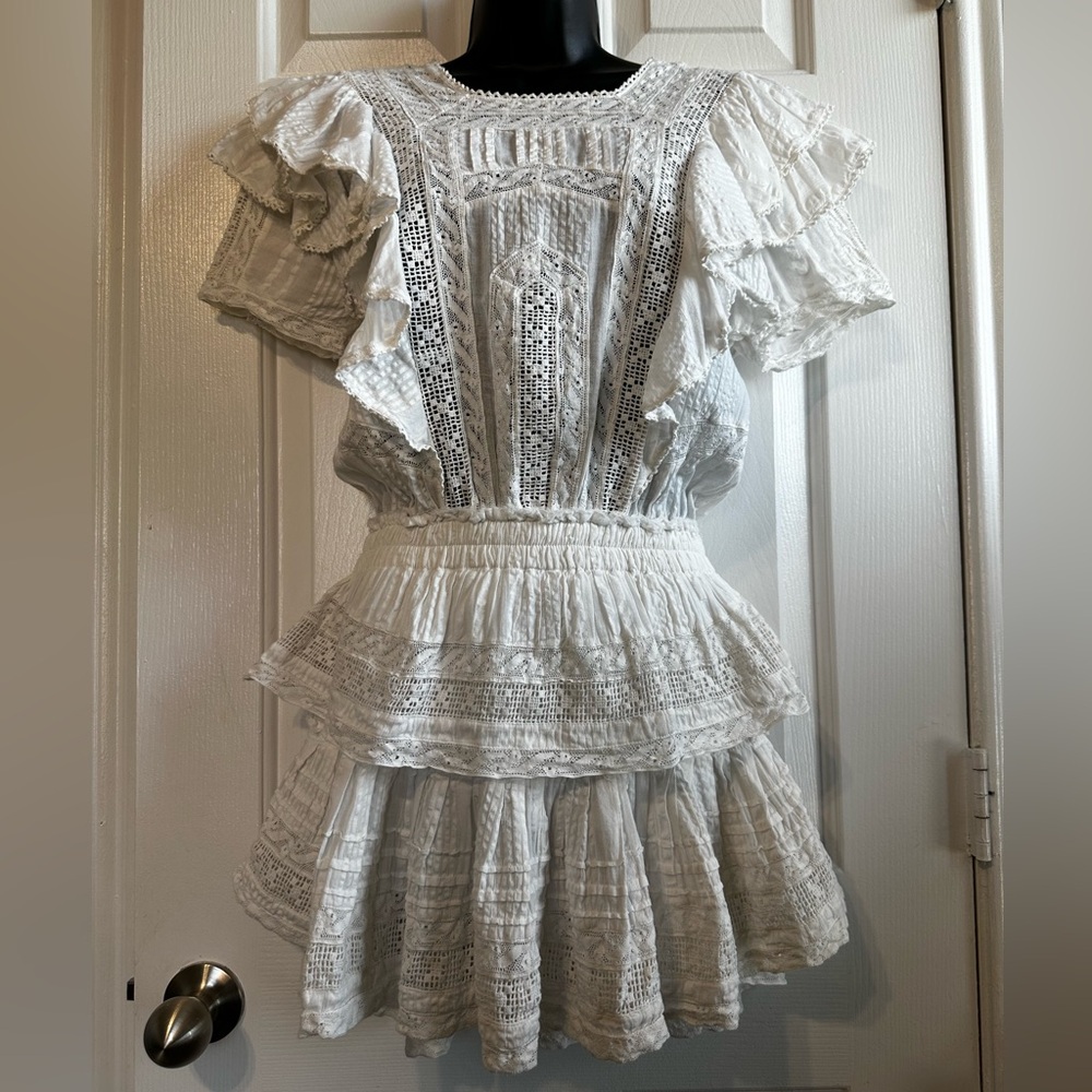 LoveShackFancy Stella Mini Dress XS